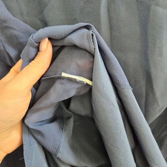 GUCCI Blue Silk Blouse Shirt Top size 42 6 - Picture 8 of 11